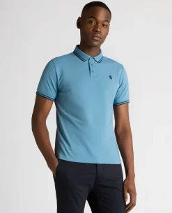 Tapered Fit Cotton-Stretch Polo Shirt