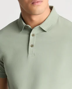 Tapered Fit Cotton-Stretch Polo Shirt