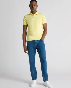 Tapered Fit Cotton-Stretch Polo Shirt