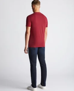 Tapered Fit Cotton-Stretch T-Shirt
