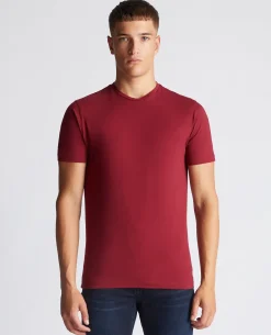 Tapered Fit Cotton-Stretch T-Shirt