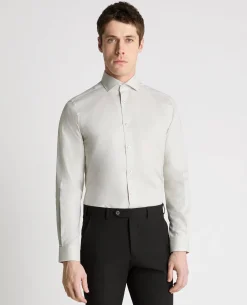 Tapered Fit French Front Cotton Shirt