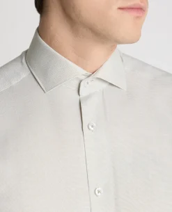 Tapered Fit French Front Cotton Shirt