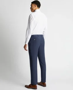 Tapered Fit Linen-Blend Formal Trousers