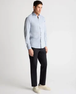 Tapered Fit Linen-Blend Shirt