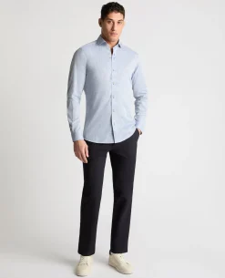 Tapered Fit Linen-Blend Shirt