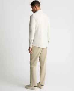Tapered Fit Linen-Blend Shirt