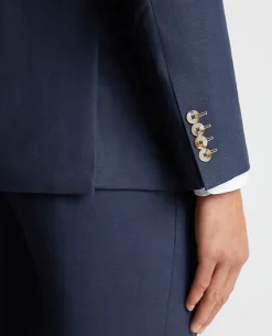 Tapered Fit Linen-Blend Suit