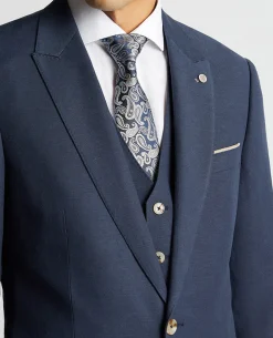 Tapered Fit Linen-Blend Suit