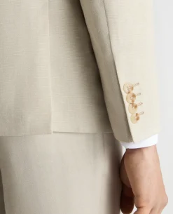 Tapered Fit Linen-Blend Suit