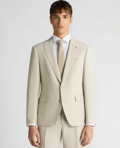 Tapered Fit Linen-Blend Suit