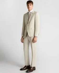 Tapered Fit Linen-Blend Suit