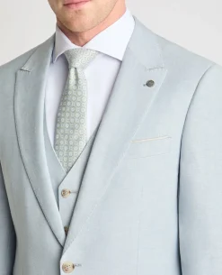 Tapered Fit Linen-Blend Suit