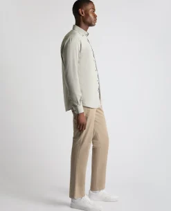 Tapered fit oxford cotton shirt