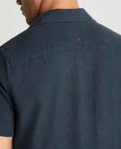 Tapered Fit Short Sleeve Linen Shirt