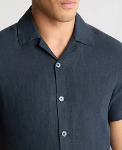 Tapered Fit Short Sleeve Linen Shirt