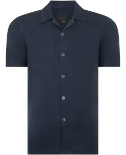 Tapered Fit Short Sleeve Linen Shirt