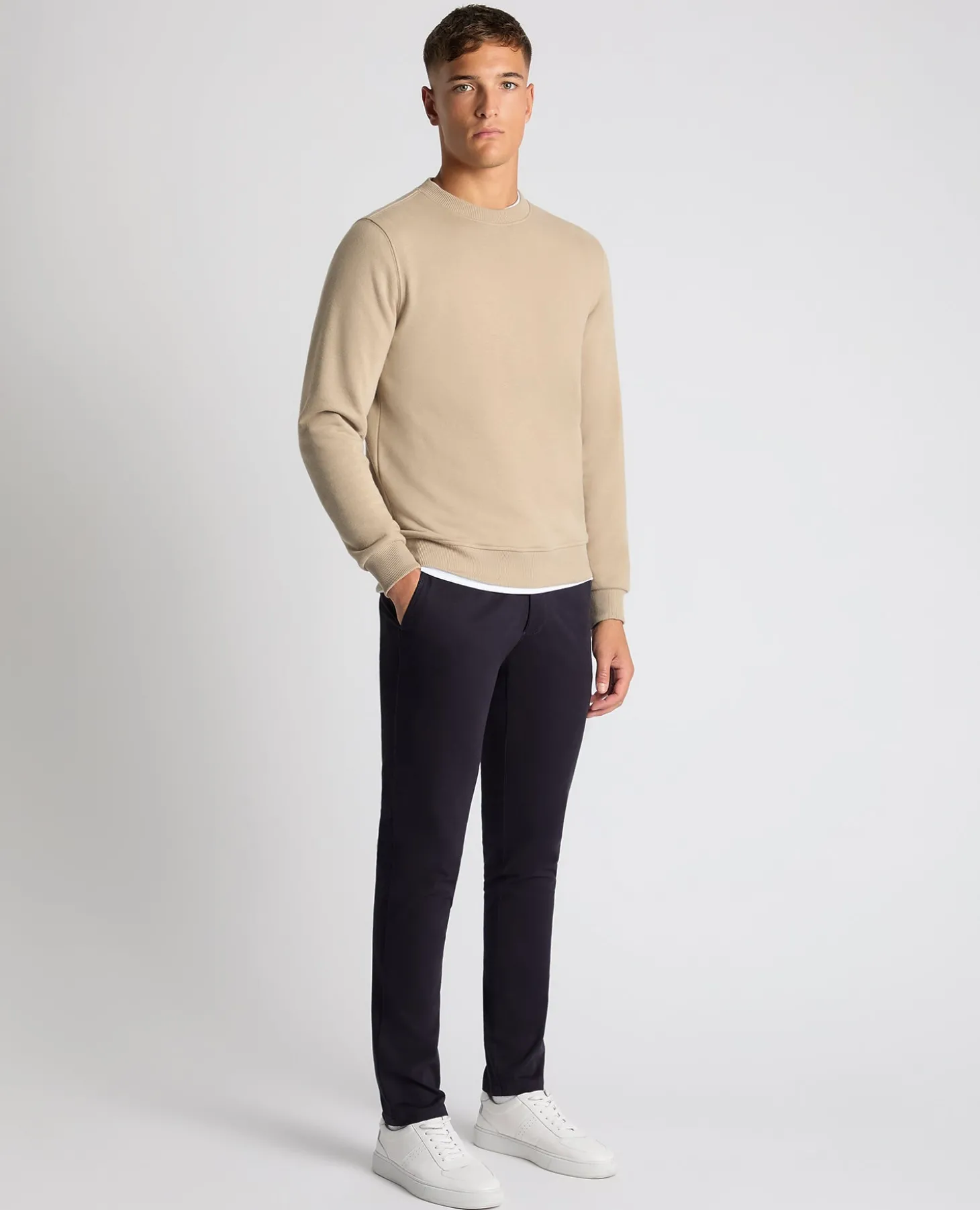 Tapered Fit Soft Touch Cotton-Blend Sweatshirt