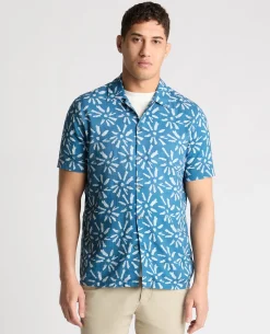 Tapered Fit Sunburst Print Shirt