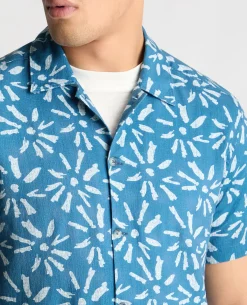 Tapered Fit Sunburst Print Shirt