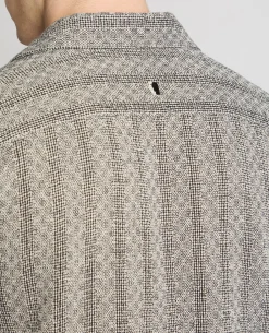 Tapered Fit Two-Tone Textured Shirt