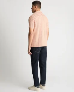 Tapered Fit Two-Tone Textured Shirt