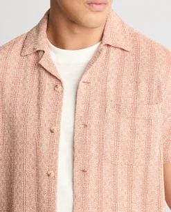 Tapered Fit Two-Tone Textured Shirt