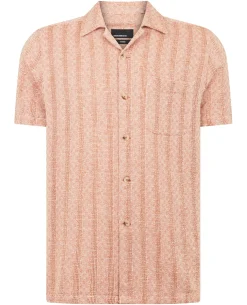 Tapered Fit Two-Tone Textured Shirt