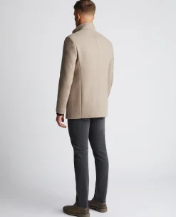 Tapered Fit Wool-Blend Tailored Coat