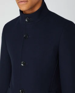 Tapered Fit Wool-Blend Tailored Coat