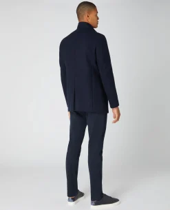 Tapered Fit Wool-Blend Tailored Coat