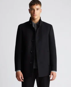 Tapered Fit Wool-Mix Tailored Coat
