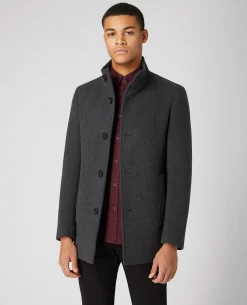 Tapered Fit Wool-Rich Overcoat