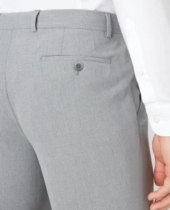 Tapered Leg Stretch Formal Trousers .