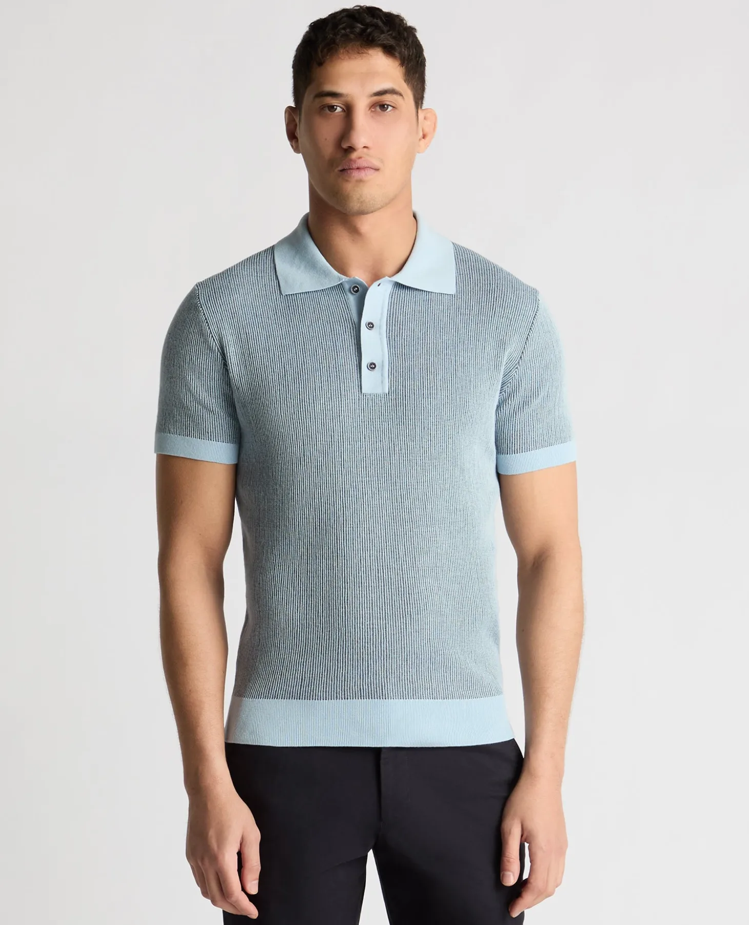 Textured Knit Polo