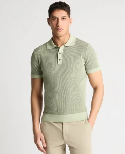 Textured Knit Polo