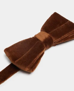 Toffee Velvet Bow Tie